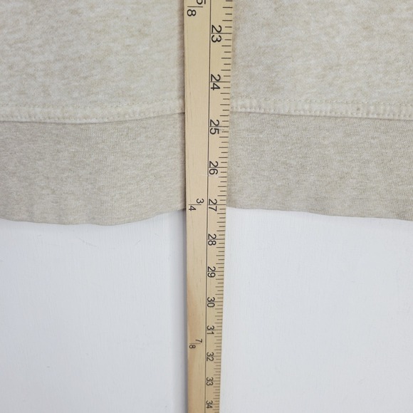 The North Face Mens L Beige Graphic Hoodie Pullover Hooded Sweatshirt TNF Logo - Picture 8 of 11